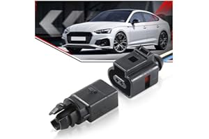 BINB ROAD Outside Ambient Air Temperature Sensor with Plug 8Z0820535 + 1J0973702 Compatible with Audi A4 A6 A7 Q5 Q7 | VW Golf Jetta Passat