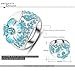 AnaZoz Jewelry 18K Gold Plated Enamel SWA Elements Ring Platinum Plated Blue Austrian Crystal Flower Rings 8