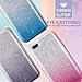 MILPROX Glitter Case Compatible for iPhone 8 Plus/7 Plus, Shiny Sparkle Bling, 3 Layer Hybrid Protective Soft Phone Case, Wireless Charging & Car Mount Compatible, Black Gradient Glitter