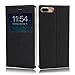 iPhone 8 Case, iPhone 7 Case, Wallet Case Cover View Window Leather PU Flip Folio Stand Kickstand Card Holders Slots Magnetic Closure TPU Slim Protective Bumper Feitenn for iPhone 7 iPhone 8 - Black