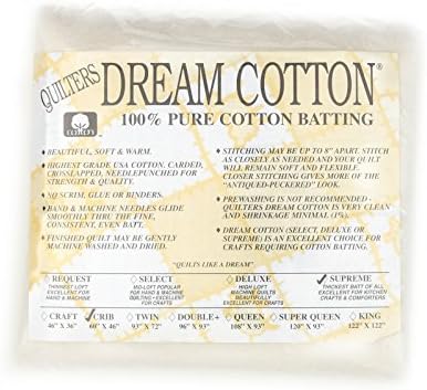 Quilter's Dream Natural Cotton Supreme Batting (46" x 60") Crib
