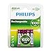 Philips MultiLife NiMH Rechargeable AAA Batteries 1000mAh 4PK