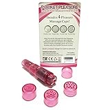 Lifetop  Portable Mini   Beauty  Massagers Travel Pocket Rockets w/ 4 Heads