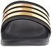 adidas Men's Adilette SC, Core Black/Gold Metallic/Core Black, 11