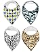 Baby Bandana Bibs by ZELDA MATILDA Extra Long Absorbent Adjustable Bib Made of Organic Cotton and Fleece, for Teething Drool and Feeding - A Must Buy To Keep Baby's Clothes and Neck Dry (4 Pack)