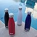 MIRA Stainless Steel Vacuum Insulated Water Bottle | Leak-proof Double Walled Cola Shape Bottle | Keeps Drinks Cold for 24 hours & Hot for 12 hours (Red, 17 oz (500 ml, 0.53 qt))