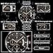OLMECA Men's Watches Luxury Waterproof Fashion Quartz Women Watches Chronograph Stainless Steel Band Wristwatches for Men