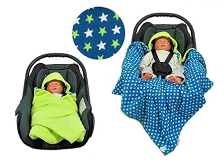 Einschlagdecke für die Babyschale Fußsack für kalte Tage in verschiedenen Farben von HOBEA-Germany, Farben Winterdecken:hellg