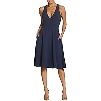 corey chiffon fit and flare dress Dress The Population Corey Dress - White main image 1