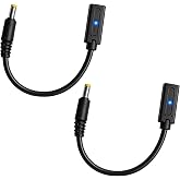 Vocect 2 Pack PSP Charger USB C to DC Adapter Cable Black, with LED Indicator, Compatible with PSP 2000 1000 3000, Portable Charging Solution for Travel Home Use Accessories