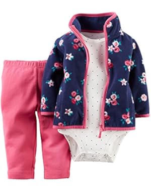 Baby Girls' 3-Piece Cardigan & Pant Set