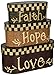 Your Hearts Delight Faith Hope Love Nesting Boxes, 7-1/2 by 3-1/2-Inch