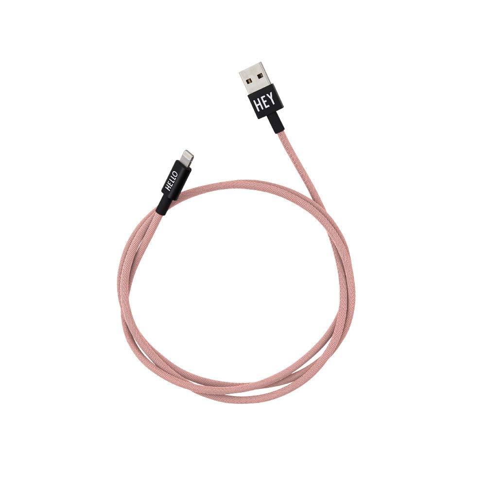 Design Letters MyCable, compatible for iPhone, 1 M. (Nude) – CE Certified, RoHS and REACH Certified, Available in fashionable colors, Cable with USB 2.0, Nylon braided, your personal cable — image 1