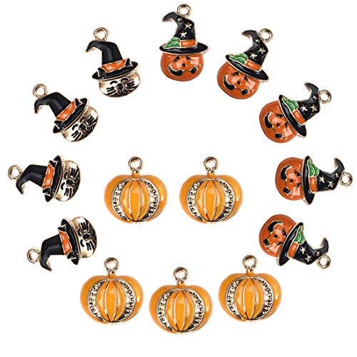 LANBEIDE 15PCS Assorted Charms Wholesale Mixed Halloween Alloy Charms Pendants for Jewelry Making and Crafting DIY Necklace Bracelet Earrings - Thumbnail 4