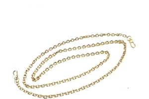HAHIYO Mini Pochette Purse Chain Strap Thin Wide 6mm for LV Length 51.2 inches Thick 2mm Shiny Gold for Shoulder Cross Body Sling Handbag Wallet Clutch Comfortable Flat Metal Strap 1 Pack