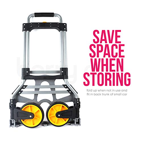 image for Berry Ave Foldable Hand Cart – Easy Folding Hand Truck – Aluminum 