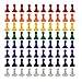 Hyamass 80pcs Colorful Plastic 24mm Pawns Pieces for Board Games, Tabletop Markers Component