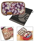 JAVOedge Purple Cherry Blossom Double Sided Cosmetic Toiletry and Jewelry Bag Travel Organizer (8