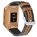 SKYLET Bands for Fitbit Ionic, Canvas Fabric with Genuine Leather Straps with Metal Clasp for Fitbit Ionic Smart Watch (Smart Watch Not Included)