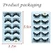 3D Real Mink False Eyelashes, Handmade Reusable Mink Lashes, Luxurious Wispy Natural Cross Thick Long Lashes, 2 Boxes/10 Pairs