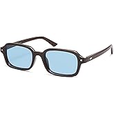 SOJOS Trendy Rectangle Polarized Sunglasses Womens Mens, Small Retro Fashion Thin Slim Square Sunnies SJ2610