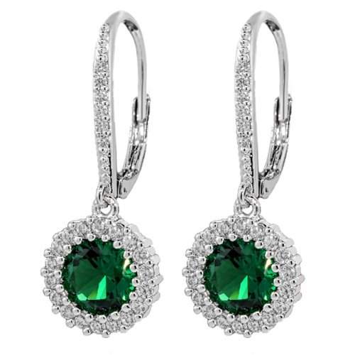 2.50 ct stunning round green simulated emerald women s …