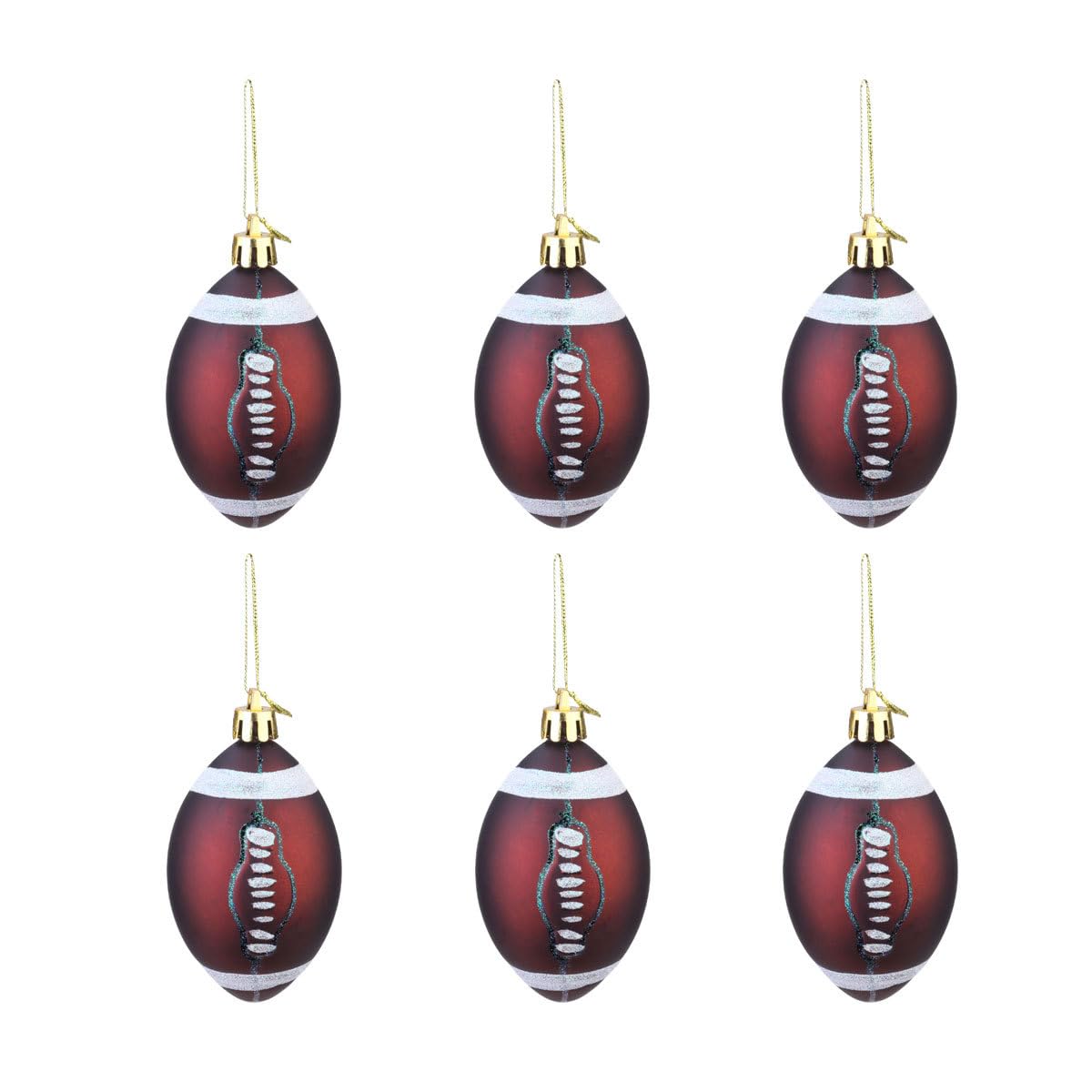 STOBOK Home Accessories 6pcs Christmas Ornaments Christmas Tree Hanging Decorations Sports Theme Holiday Party Decorations Rugby Home Decor