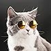 Cydnlive Cool Stylish and Funny Cute Pet Sunglasses Classic Retro Circular Metal Prince Sunglasses for Cat,Chihuahua or Small Dogs (Color May Vary)