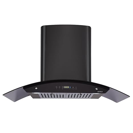 Elica 90 cm 1200 m3/hr Auto Clean Chimney (OSB HAC TOUCH BF 90 NERO, 2 Baffle Filters, Touch Control, Black)