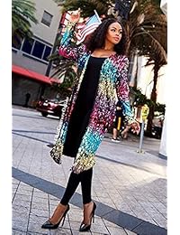 Memoryee Women's Long Sleeve Sequins Open Front Cardigan Casual Coat