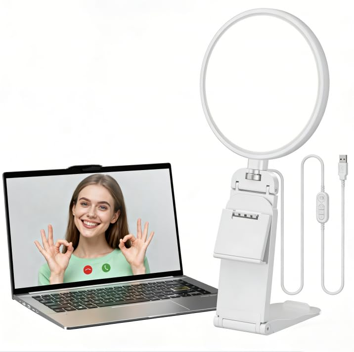 LitONES リングライト5インチ小型手持ちライトクリップ式 パソコン配信 女優ライト掛け式 モニターライト CRI 97.8 高輝度 50色モード リモートワーク ライト 卓上照明読書 ライト三脚付属撮影用ライト360度回転可能 ring light USB給電 オンライン 面接/zoom/web会議/オンライン授業/ビデオ/生放送/自撮り/美容化粧/YouTube/Tik Tok