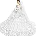 WayIn® Gorgeous Handmade Wedding Dress Made to Fit the Barbie Doll White