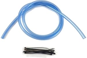 MAX-MOTORSPORTS 10'ft x 1/4" ID (6.4mm) x 3/8" OD Fuel Hose Line Mx ATV Dirtbike (Clear Ice Blue)