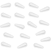 PPhtony 6x14mm Plastic Faux Teardrop Pearl Beads Imitation Waterdrop Pearl Beads for Pendant Necklace Earrings Christmas Wedding Head Band Headpieces DIY Craft Jewelry Making, 100PCS (White)