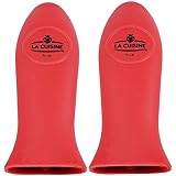 La Cuisine 2 Pack Silicone Hot Handle Holder – Heat-Insulting for Cast Iron Skillet Pans Griddle Over 10.5 Inches