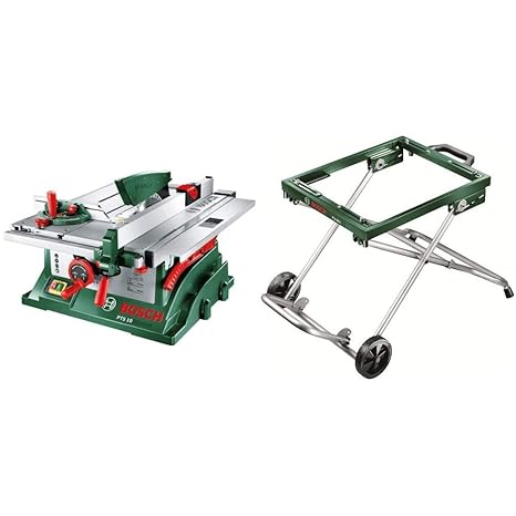 Bosch Tischkreissäge PTS 10 mit mobilem Untergestell PTA 2000