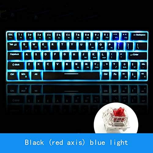 CSJD 64-Key Mini Real Mechanical Keyboard, Male/Female Gaming Keyboard 78 Macro Programming Keyboard Portable Keyboard