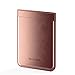 PunkCase CardStud Deluxe Stick On Wallet | Adhesive Card Holder Attachment for Back of Most Smart Phone Cases | Prime Genuine Leather Pouch | Discreet & Secure [Rose Gold]