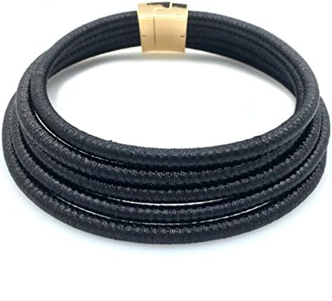 MANILAI Multilayer Alloy Chain Collar Choker Necklaces For Women Statement Jewelry Maxi Necklace Boho Accessories (Black)
