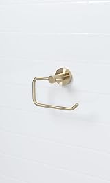 Bristan Round Toilet Roll Holder Brushed Brass Bathroom Accessory view 2