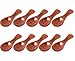 Antrader 10Pcs Wooden Small Spoons Condiment Sugar Tea Leaf Milk Powder Scale Teaspoons Measuring Scoop Seasoning Salt Spoon Mini
