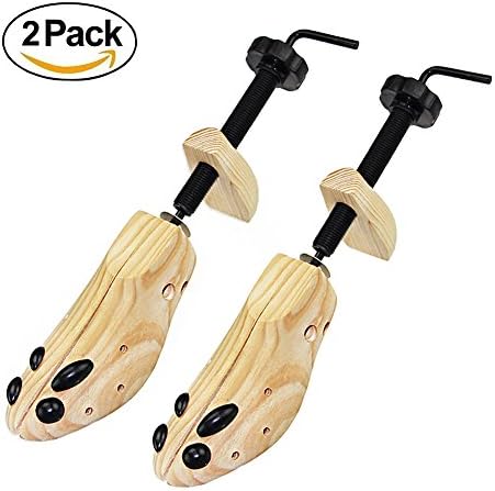 RD Lane Unisex Pair of Professional Shoe Stretcher Length &amp; Width 2-Way Cedar Shoe Shaper Wooden Shoe Tree for Women and Men(Size:Medium)