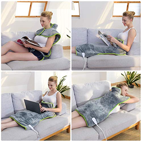 XXX-Large Heating Pads for Back Pain 24"x40" ATMOKO Electric Heat Pad for Shoulder Back Soothing Muscle Pain and Tension Relief Therapy, Auto-Off, Fast Heating, Washable - Thumbnail 6