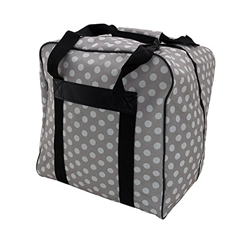 Hemline Dotty Gray Polka Dot Serger or Overlock Tote Bag