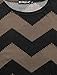 Allegra K Women's Zig-Zag Pattern Relax Fit Christmas Knit Tunic M Black Brown