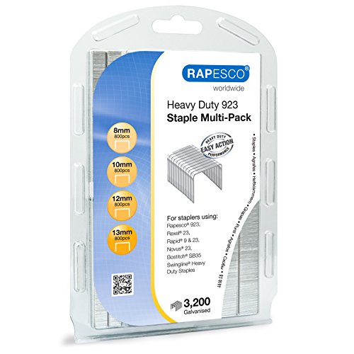 Rapesco 1246 Typ 923 Verzinkte Hochleistungsklammern, 3200 Heftklammern