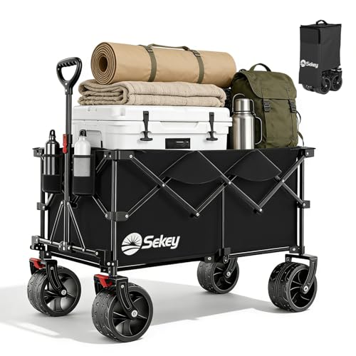 Sekey XXL Plus Bollerwagen Faltbar 200L 200KG Extra Breit-Reifen