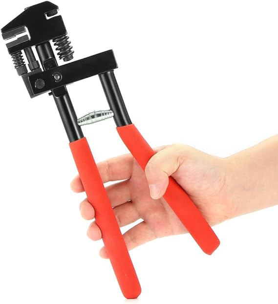 Punch Hand Flange Steel Sheet Metal Crimping Tool Pliers, ALLOMN 2 in 1 Panel Flanging Plier