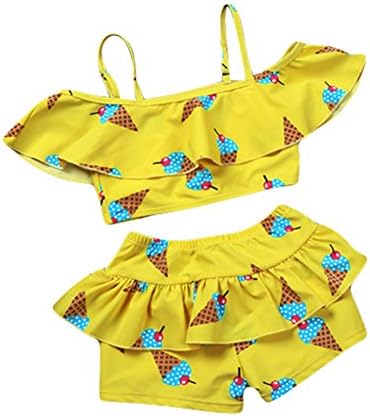 Jojobaby Girls Ice Cream Two-Pieces Bikini Set Swimwear Swimsuit Bathing Swimming Clothes