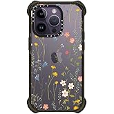 CASETiFY Ultra Impact iPhone 14 Pro Case [5X Military Grade Drop Tested / 11.5ft Drop Protection] - Dreamy Floral Pattern - Clear Black